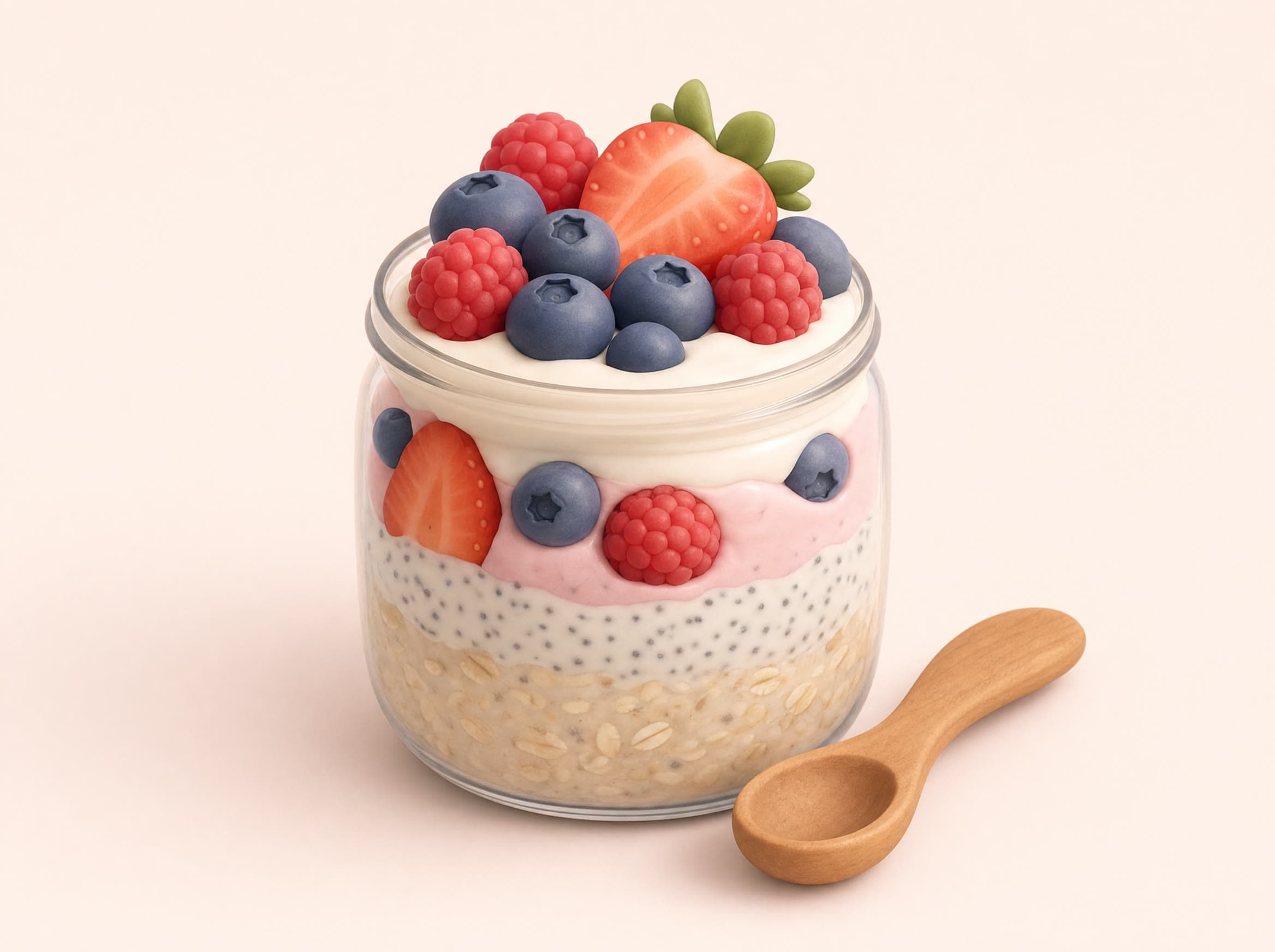 Overnight Oats with Chia & Yogurt (5 minutes)