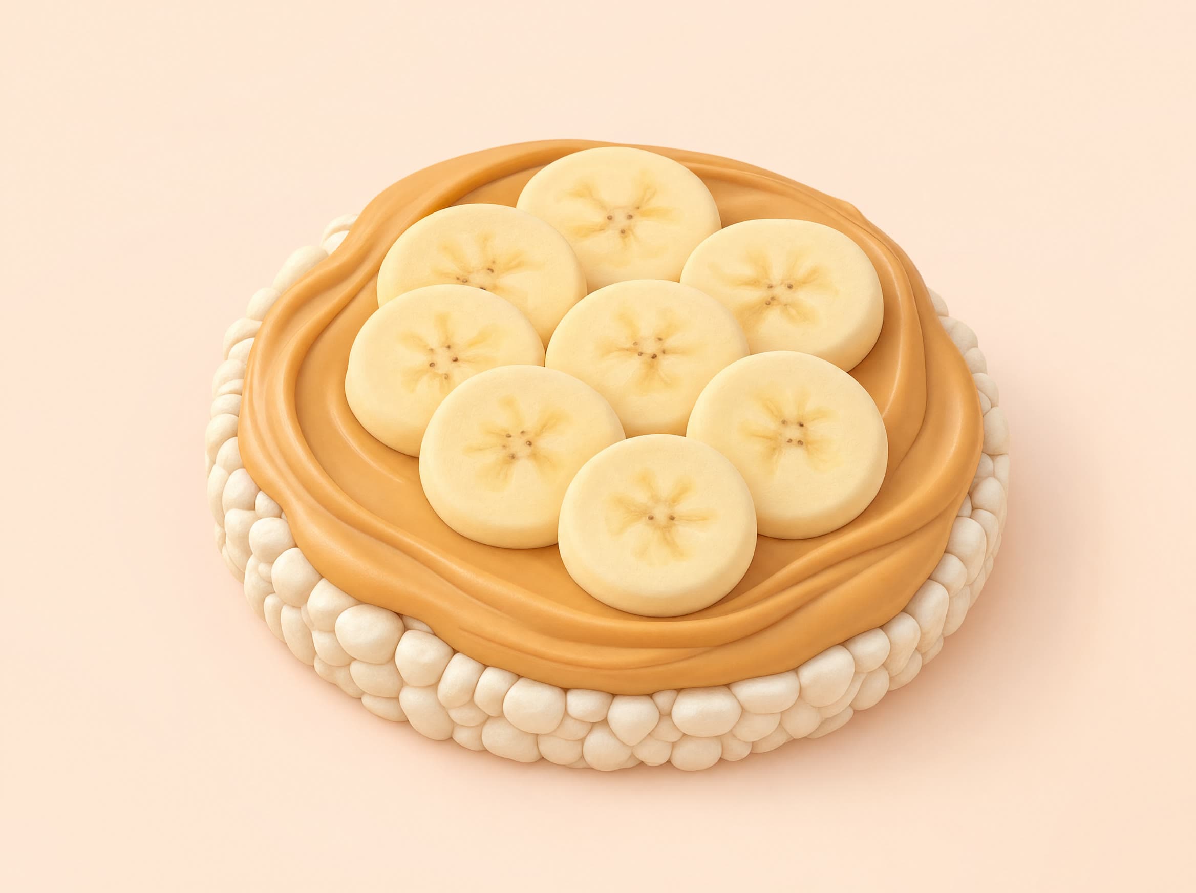 Rice Cake + Peanut Butter + Banana (2 minutes)